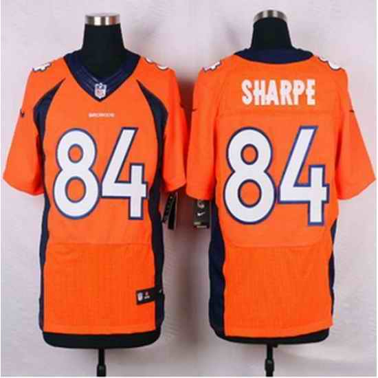 NEW Denver Broncos #84 Shannon Sharpe Orange Team Color Men Stitched NFL Elite jersey